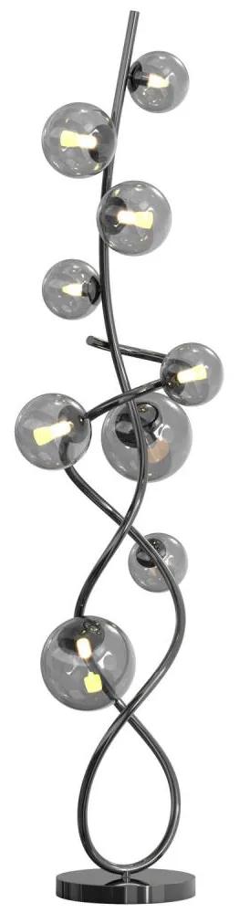 LED Lampadar NANCY Wofi 3014-905 9xG9/3,5W/230V negru/crom