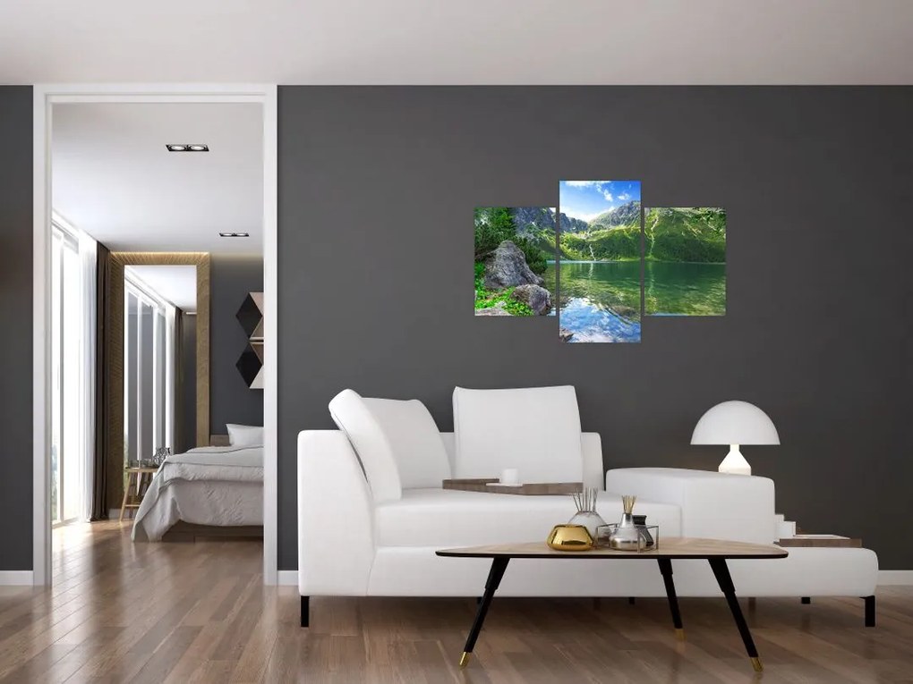 Tablou cu lac în munții Tatra (90x60 cm)