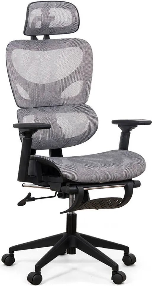 Scaun Ergonomic Multifunctional Cu Suport Lombar SYYT 9508 gri