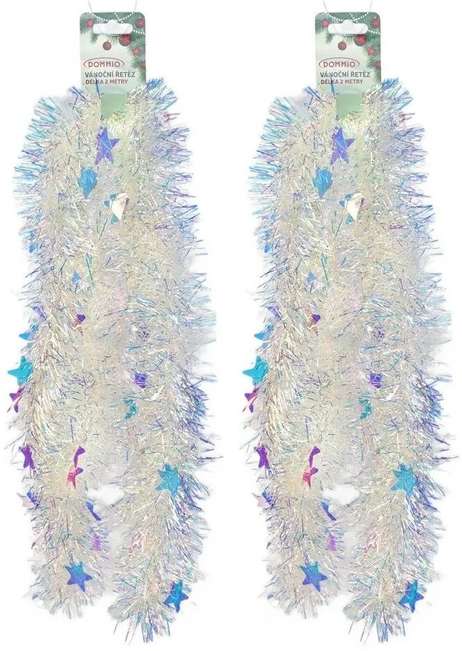 Ghirlanda de Crăciun bogată cu efect curcubeu Stars, 2 m, SET DE 2 BUCĂȚI