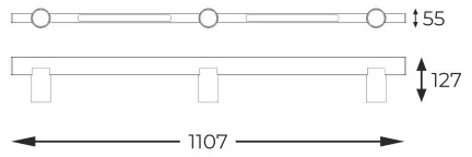 Spot LED Zuma Line S230757205 MANNARI 3xGU10/5W/230V + 2xLED/8W