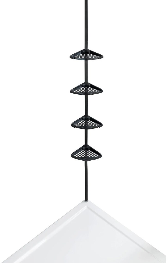 Etajera telescopica Opal, Negru, ALLSTAR