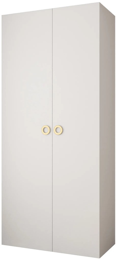 Dulap de haine 110 cm Carmela 50-1 (alb + Auriu). 1126682