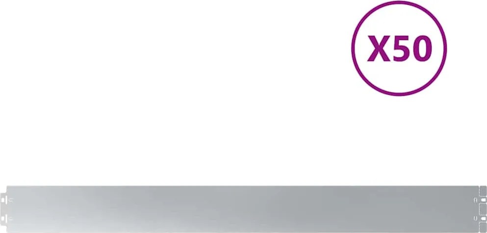 vidaXL Borduri de gazon 50 buc 10x103 cm Oțel galvanizat