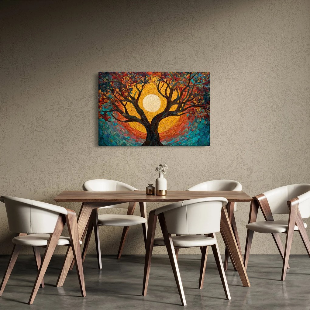 Tablou - Soarele în coroana arborelui vieții (90x60 cm)