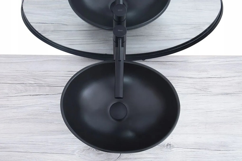 Lavoar Sofia negru mat ceramica sanitara – 41 cm