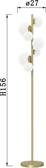 Lampadar ONLI PALOMA 7xG9/10W/230V auriu