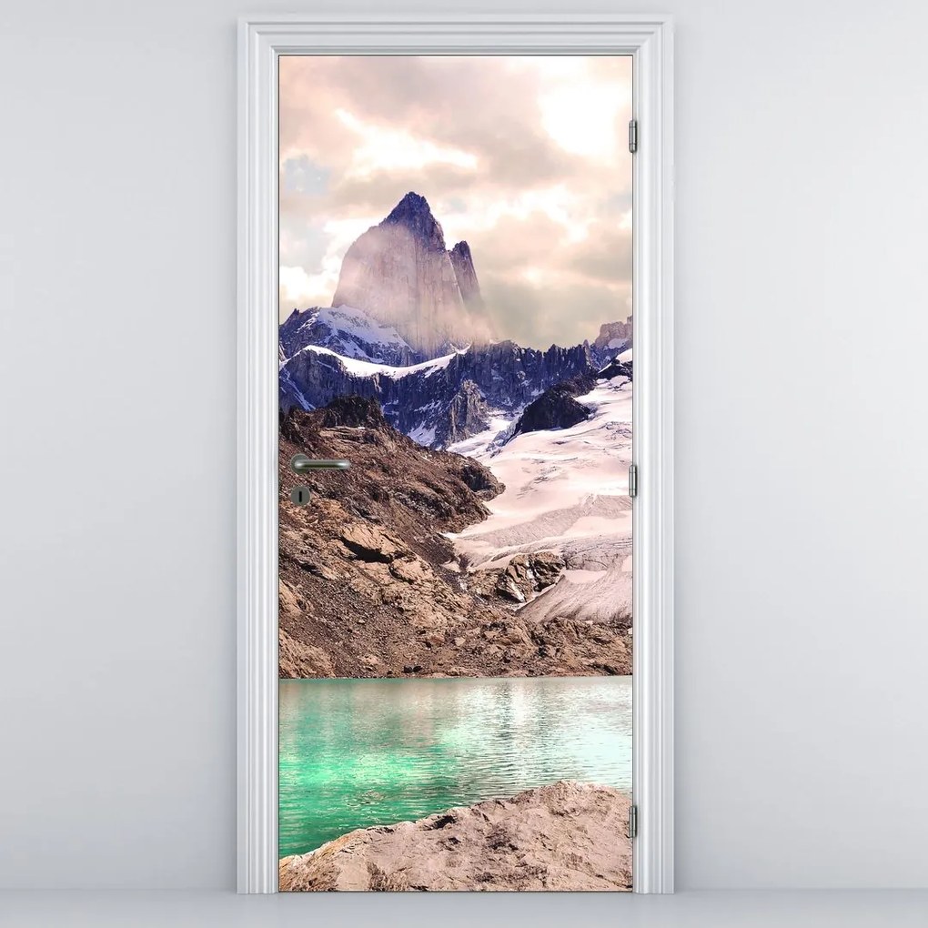 Fototapet pentru ușă - Lac de munte (95x205cm)