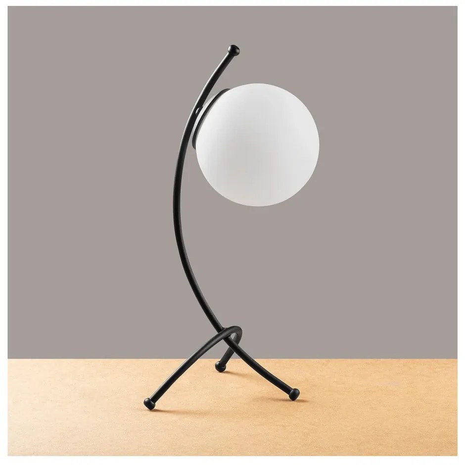 Veioză alb-negru cu abajur din sticlă (înălțime 43 cm) Yay – Opviq lights