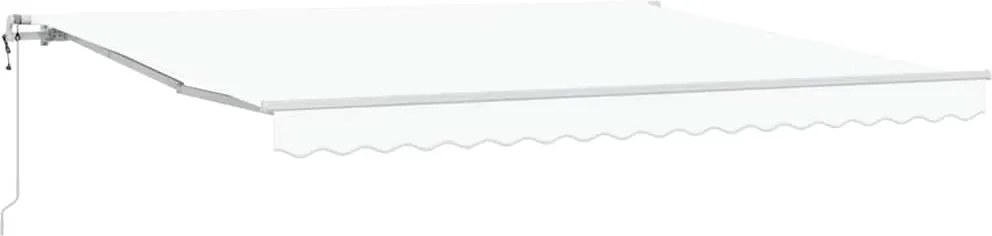 vidaXL Cort electric retractabil Alb 400 × 350 cm