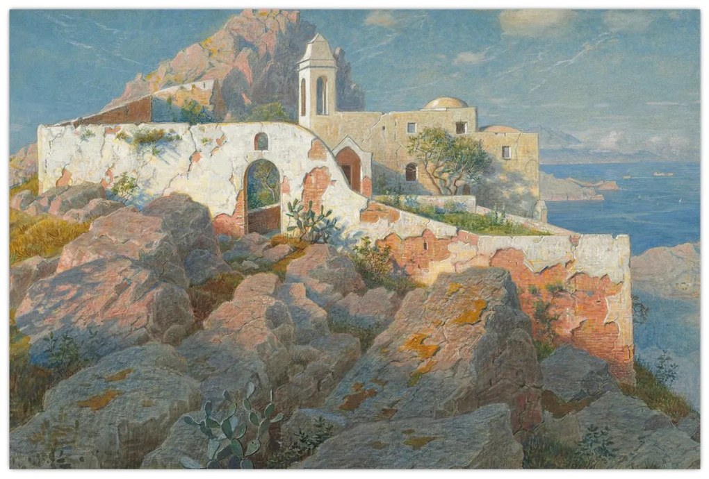 Tablou - William Stanley Haseltine, Santa Maria a Cetrella, Anacapri, reproducere (90x60 cm)