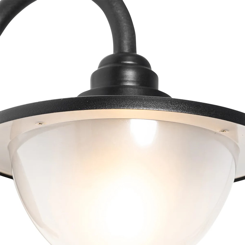 Lampa de perete clasică pentru exterior neagră IP44 - Bruges