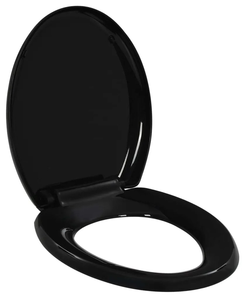 vidaXL Capac WC cu închidere silențioasă, eliberare rapidă, negru
