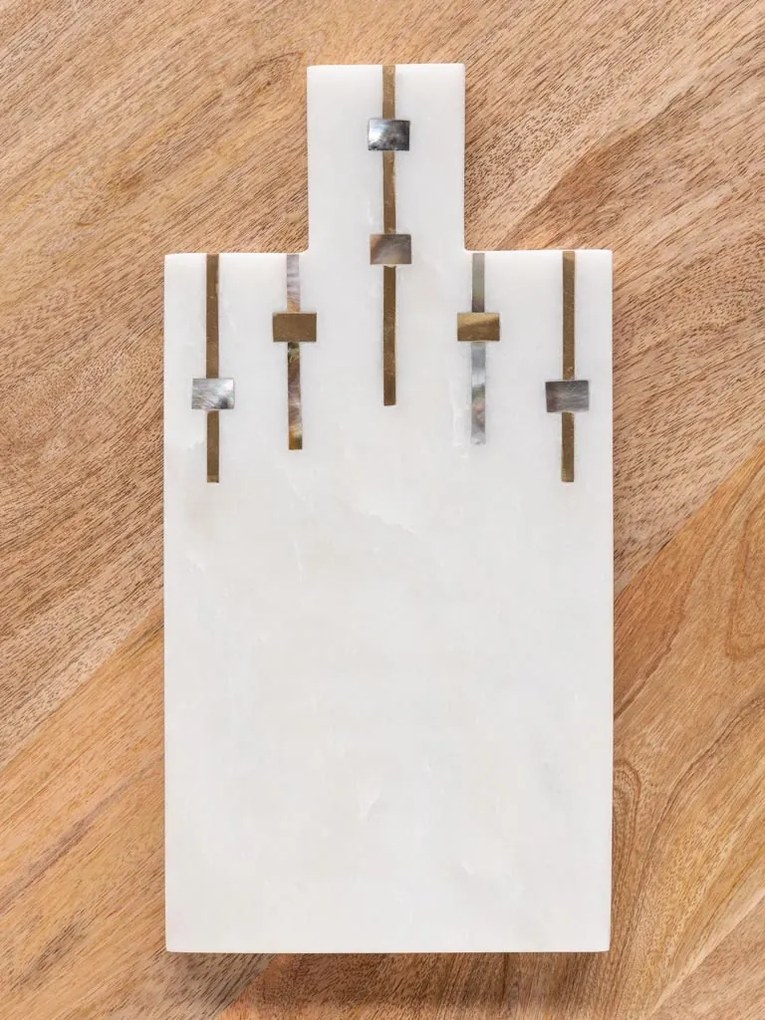 Tocător din marmură albă, Sound, 15 x 30 cm