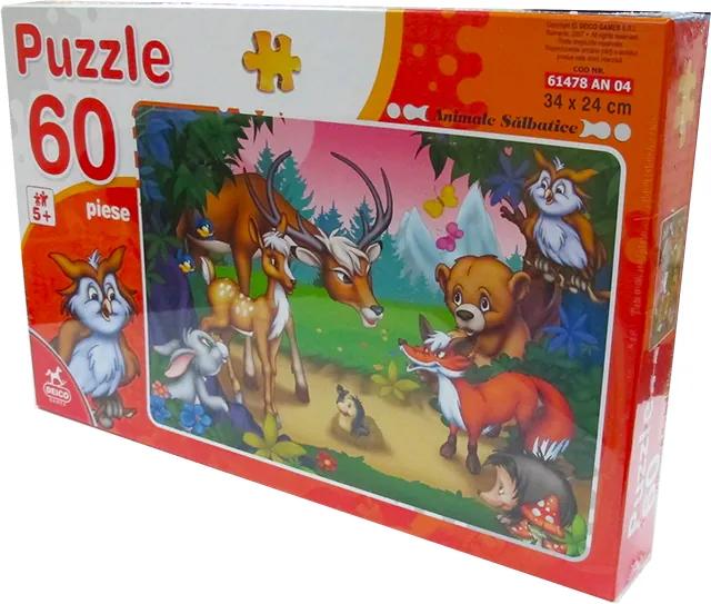 Puzzle 60 piese Animale Salbatice