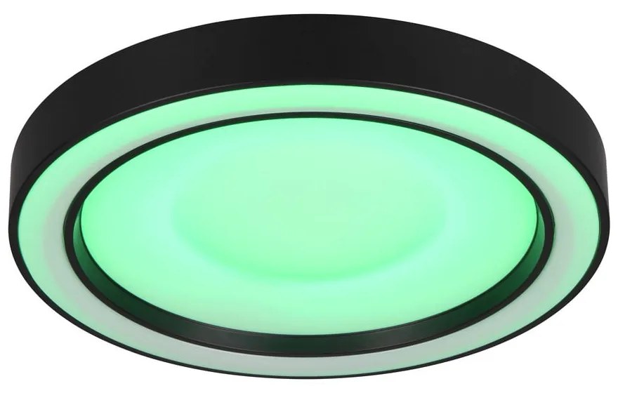 Plafonieră neagră-albă LED ø 40 cm Arco – Reality