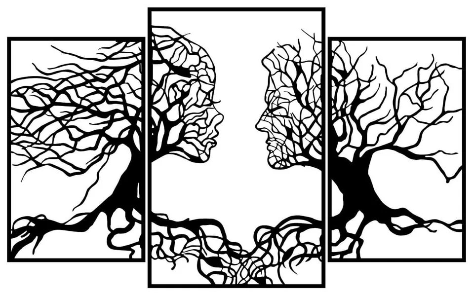 Decorațiune de perete Wallity Love on First Sight, negru