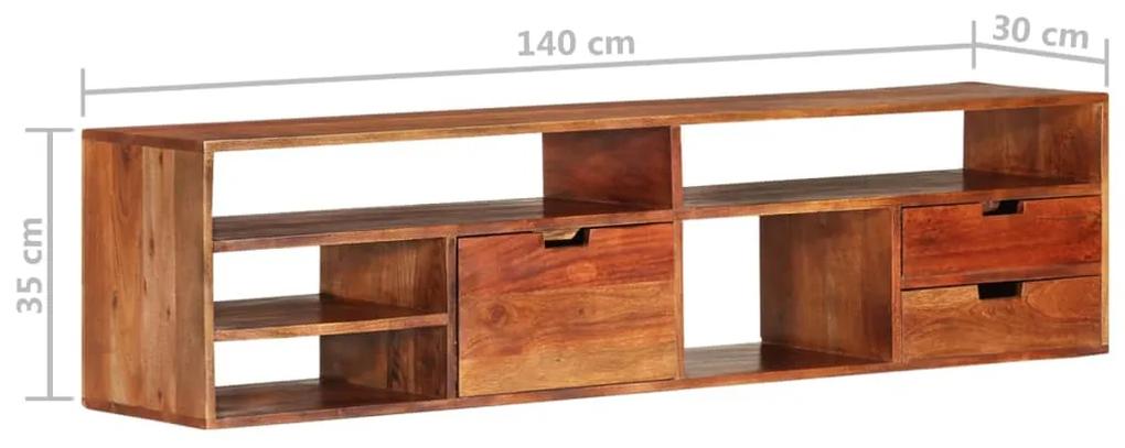 Comoda TV, 140x30x35 cm, lemn masiv de acacia 1, 140 x 30 x 35 cm