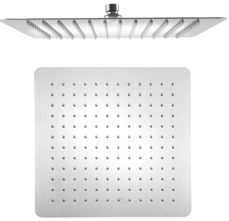 Cap de duș argintiu lucios din oțel inoxidabil Slim – Sapho