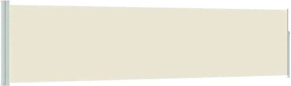vidaXL Copertină laterală retractabilă de terasă, crem, 120 x 500 cm