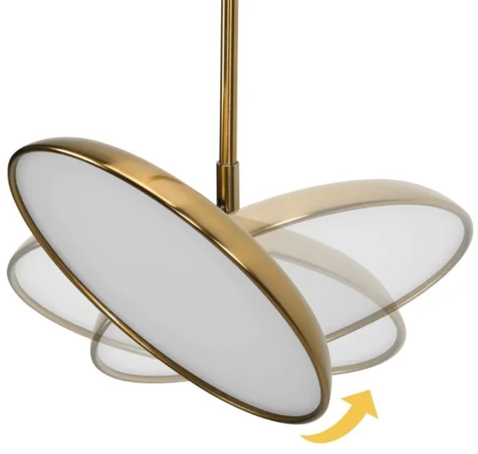Lampă LED modernă cu înălțime reglabilă Aurie