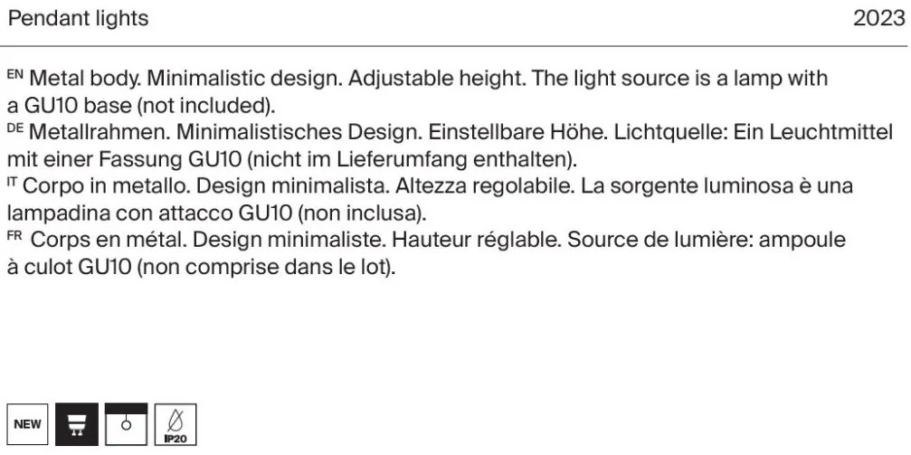 Pendul design tehnic Arrow alb