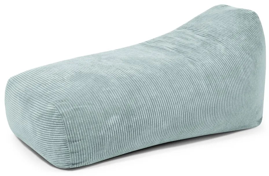 Fotoliu bean bag verde mentă cu tapițerie din catifea reiată Snug Long 140 – SLOWDOWN
