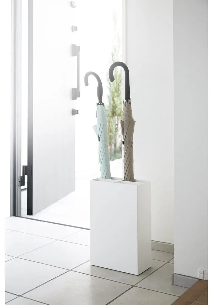 Suport pentru umbrele metalic Yamazaki Smart, alb