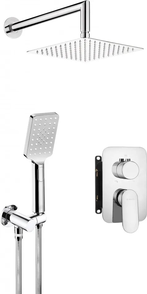 Alpinia Set de duș incastrat cu baterie BOX finisaj crom BXYZ0GAM