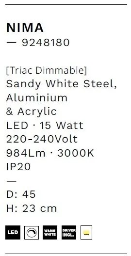 Plafoniera LED design decorativ NIMA D-45cm