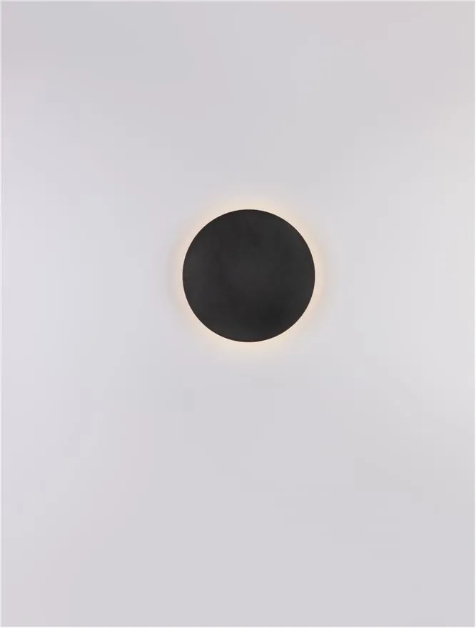 Aplica LED de perete design ambiental CYRCLE 30cm negru