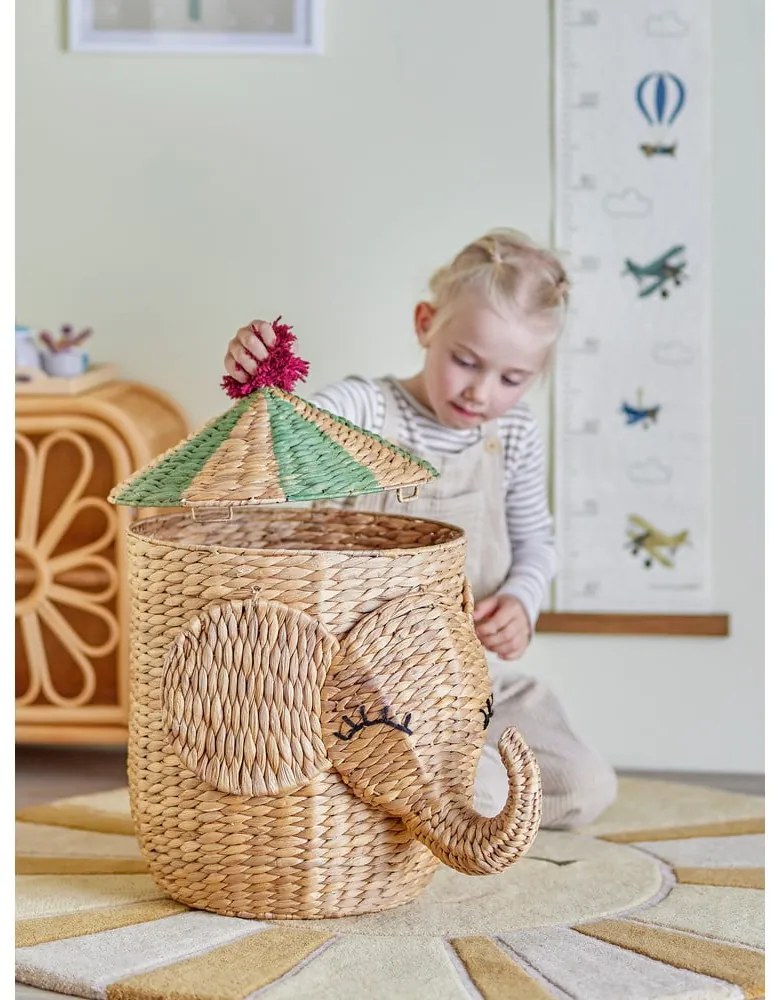 Coș de jucării pentru copii în culoare naturală din zambilă de apă ø 35x50 cm Bobo – Bloomingville Mini