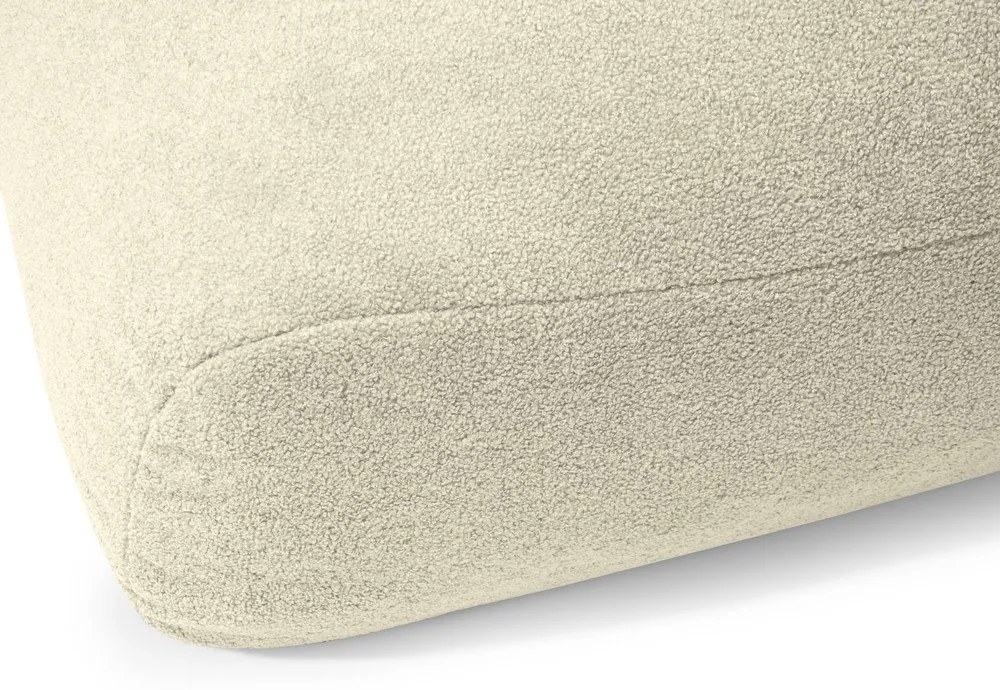 Fotoliu bean bag gri deschis cu tapițerie din țesătură bouclé Sofa Snug – SLOWDOWN