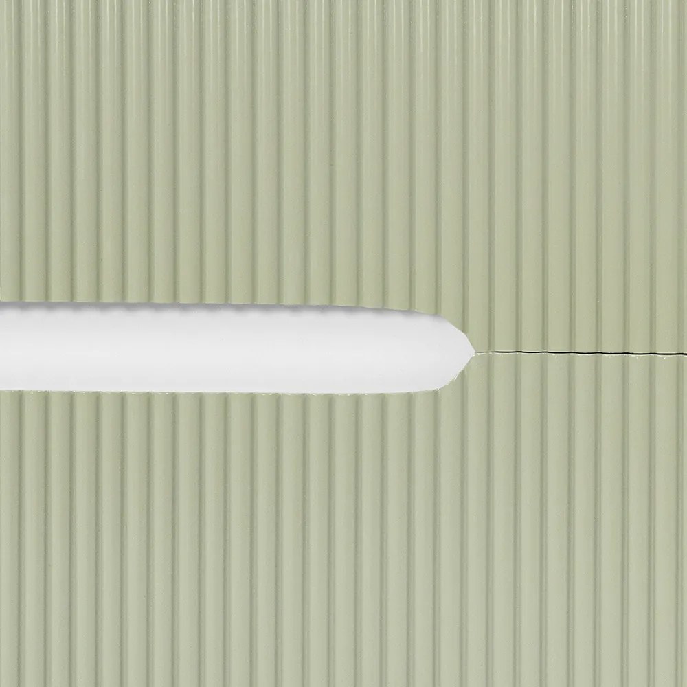 Trent mobilier de baie 60 cm lavoar ceramic (2 sertare) cu oglindă 60x80 cm alb-verde