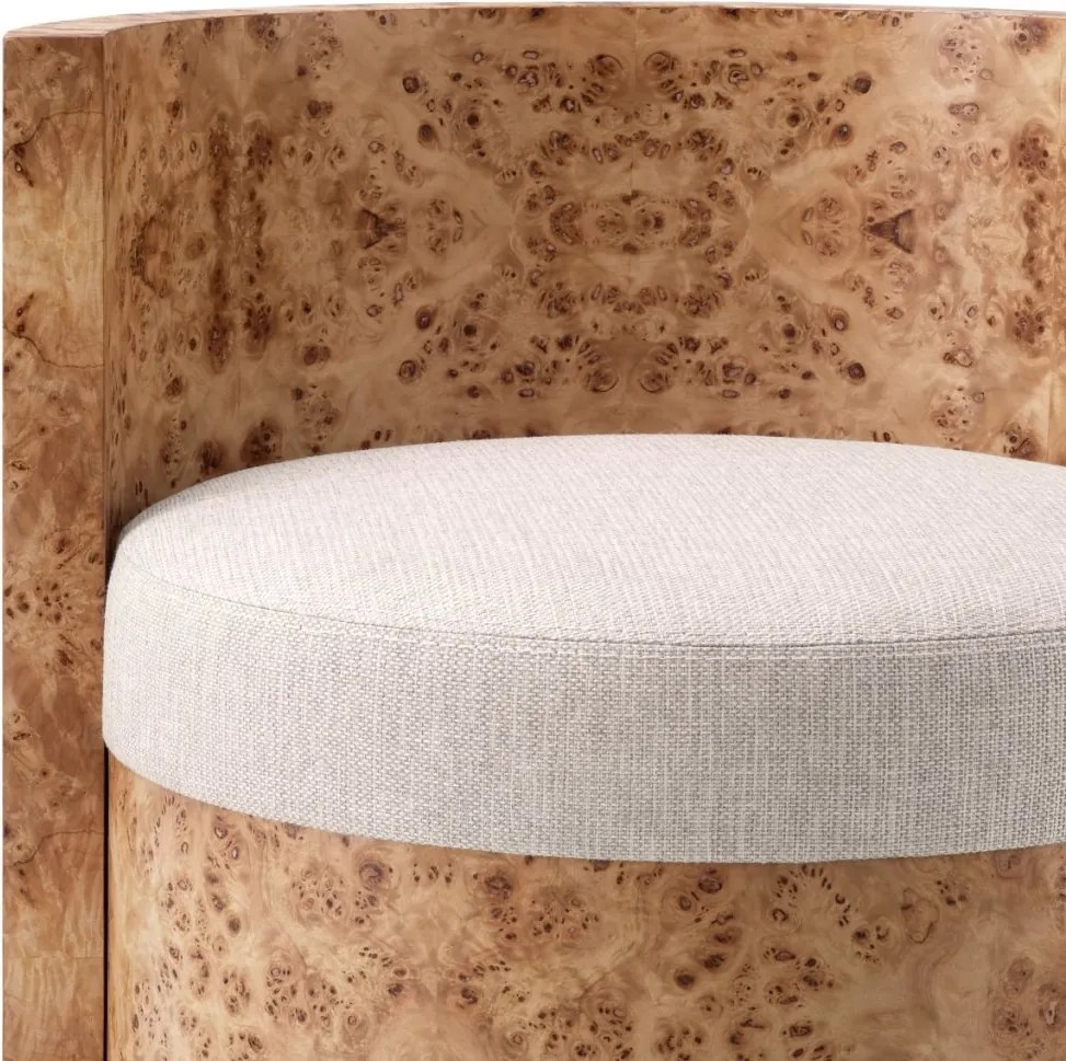 Scaun design LUX, Furnir Burl Mappa, Maro, Arcadia