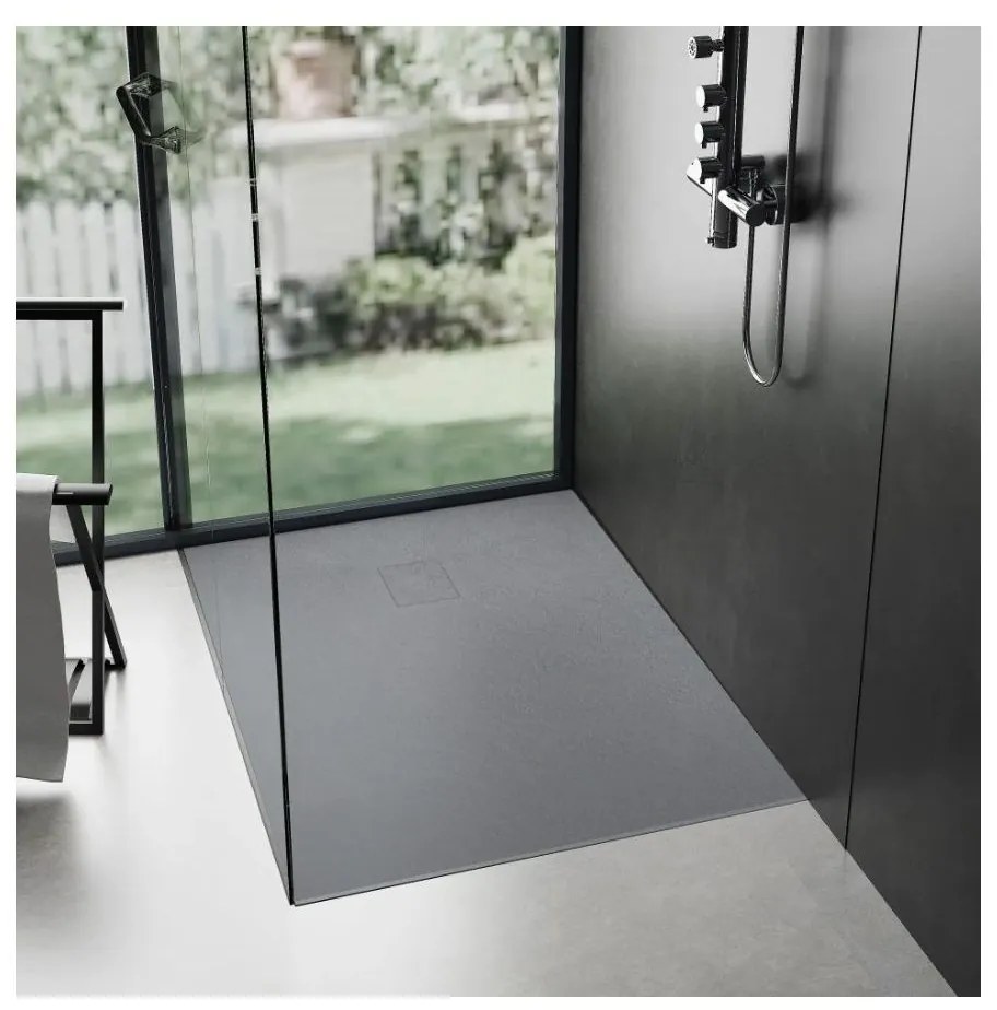 Rea Magnum Grey cadita de dus patrata x90 cm gri REA-K4106
