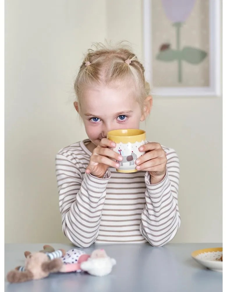 Cană pentru copii galbenă/crem din gresie 150 ml Celebrate – Bloomingville Mini