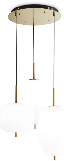 Ideal Lux - Abajur de schimb pentru candelabru UMILE, Ø 30 cm, alb