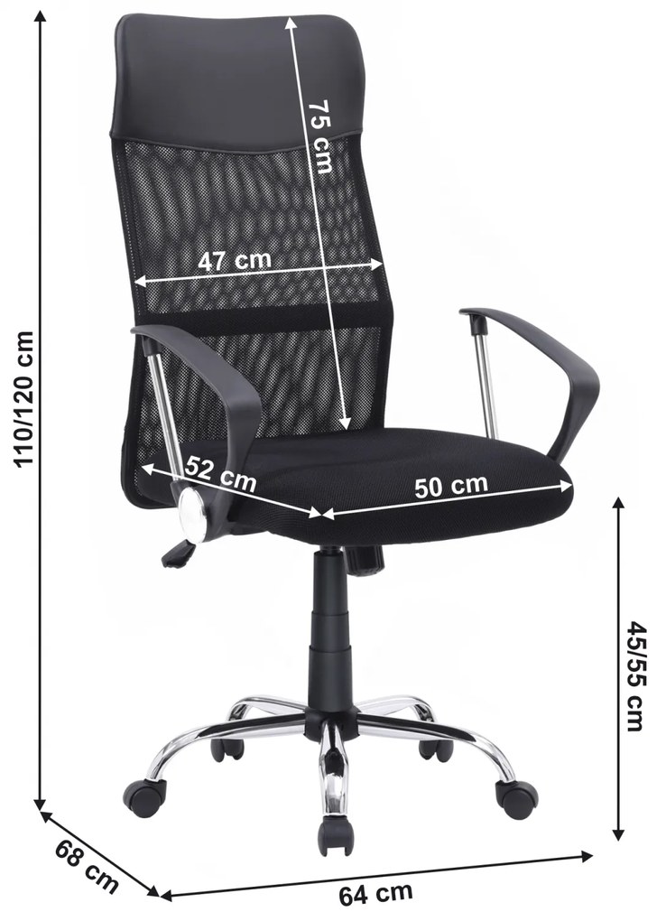 Scaun birou, negru, TC3-973M 3 NEW