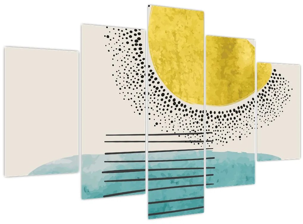 Tablou - pictură abstractă de plajă N⁰2 (150x105 cm)