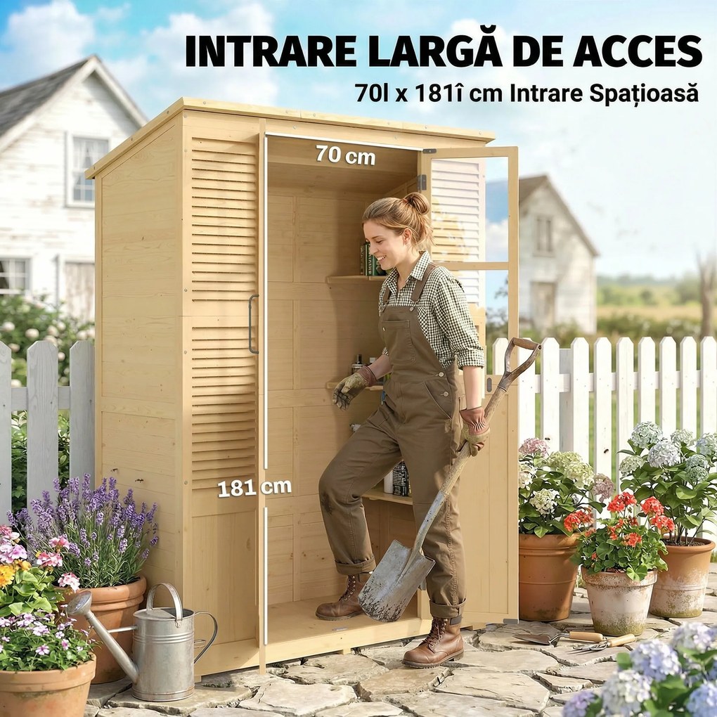 Outsunny magazie debara spațiu depozitare unelte dulap exterior | Aosom Romania