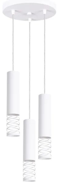 Lustră pe cablu Sollux SL.1689 LAMI 3xGU10/10W/230V alb