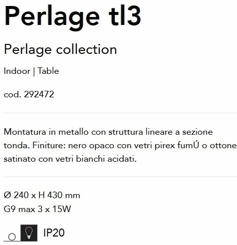 Veioza moderna Perlage tl3 alama/alb
