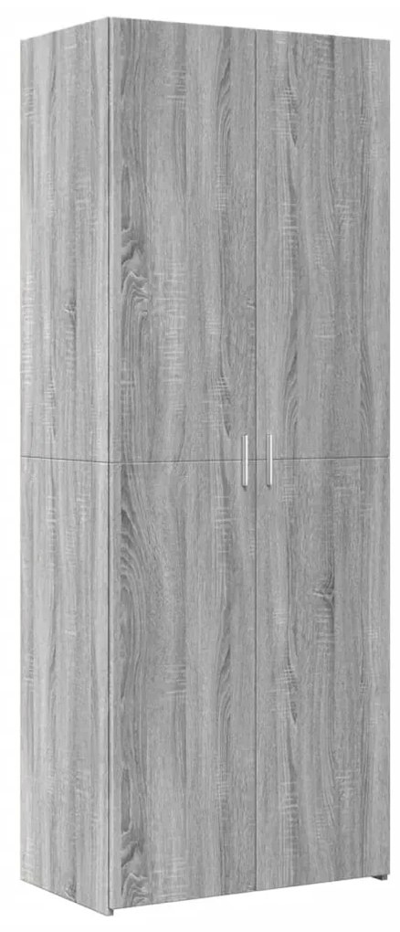 3281432 vidaXL Dulap înalt, gri sonoma, 70x42,5x185 cm, lemn prelucrat