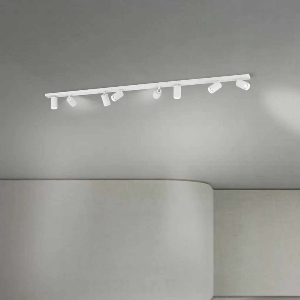 Plafoniera cu 8 Spoturi stil minimalist modern SEAN alb