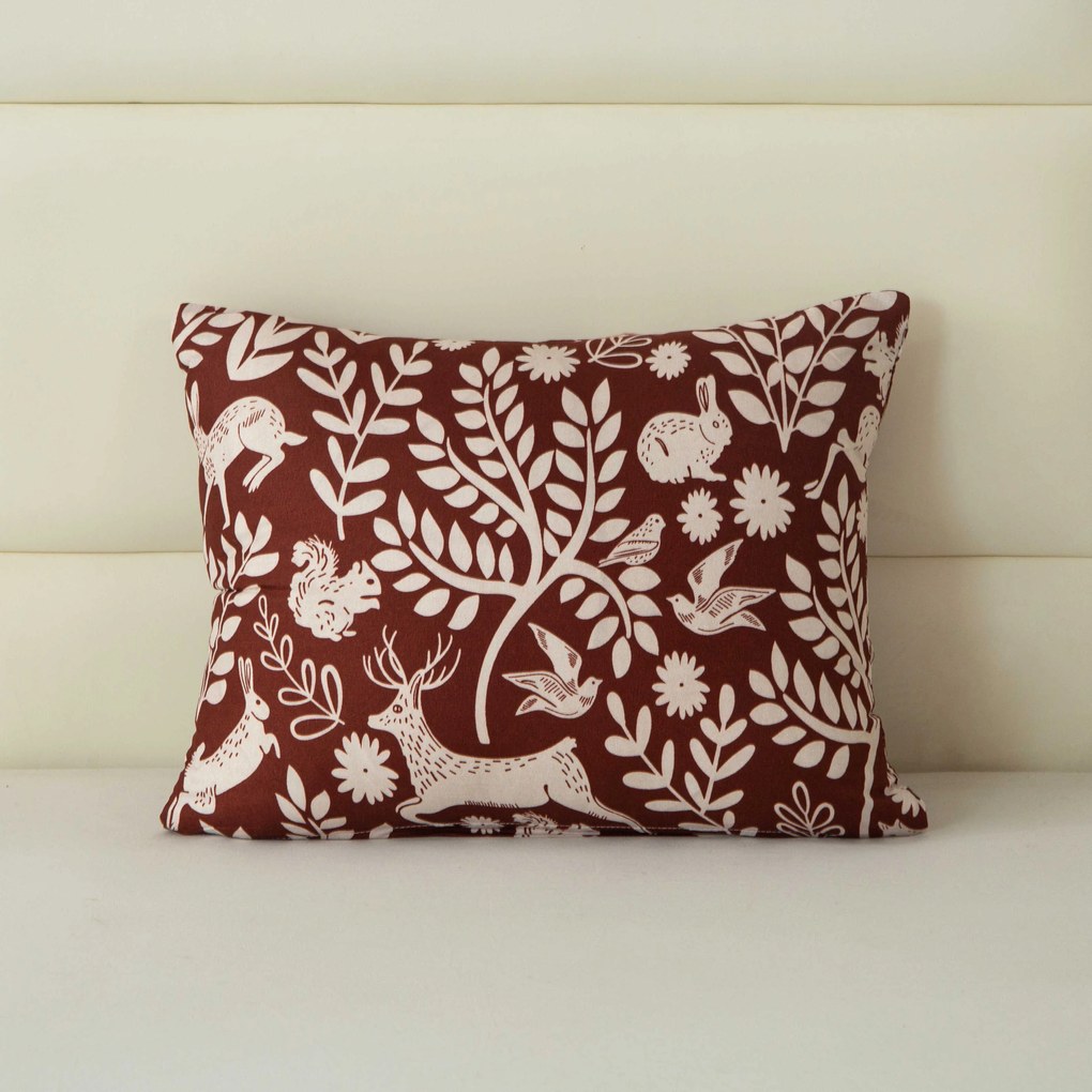 Husa de perna din microfibra ANIMALE PADURE 40x50 cm, maro