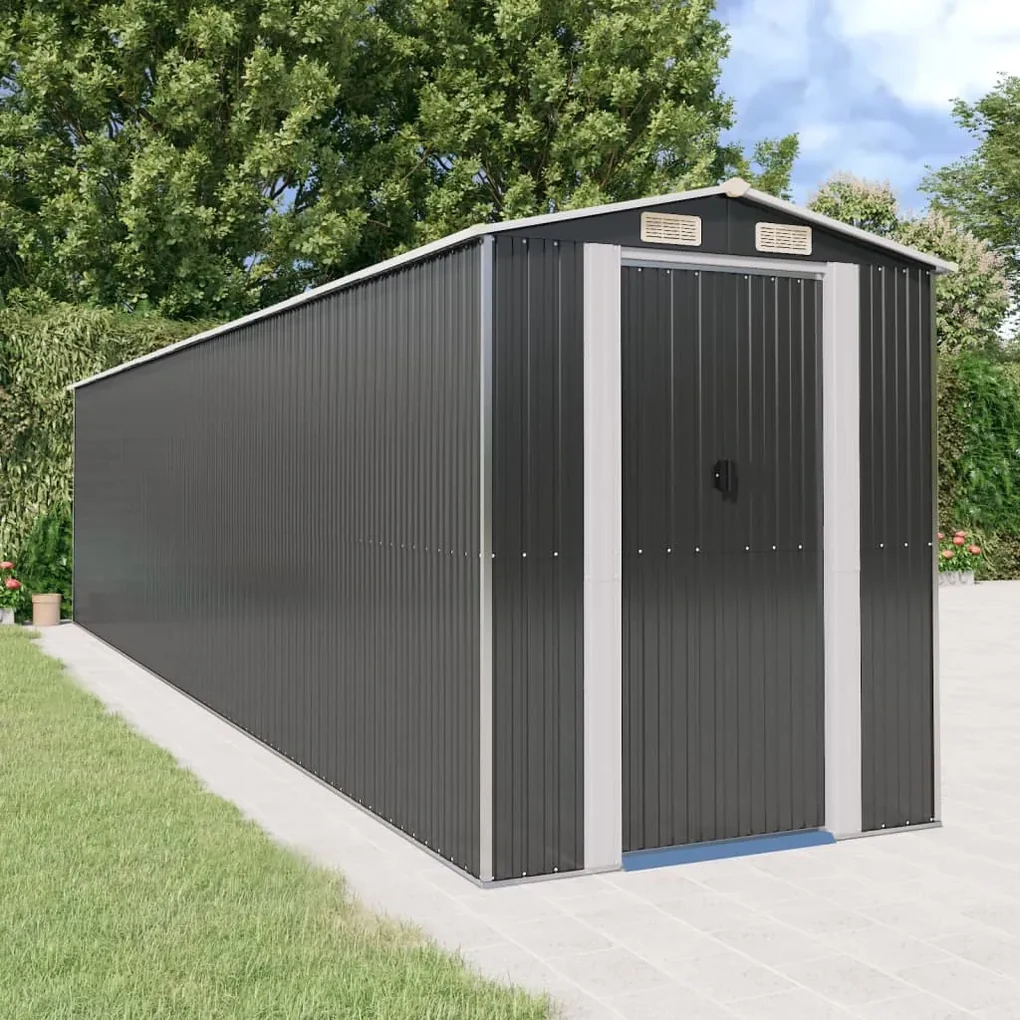 Sopron de gradina, antracit, 192x855x223 cm, otel galvanizat 192 x
