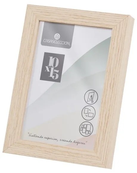 Ramă foto în culoare naturală cu picior de susținere, de agățat 12,5x17,5 cm Sencillo – Casa Selección
