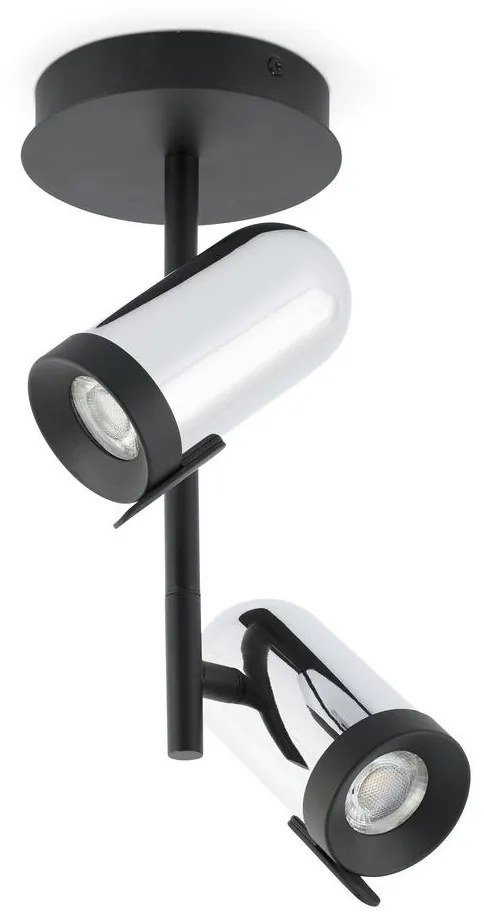 Faro 43534 - Lampă spot ORLEANS 2xGU10/8W/230V argintiu/negru