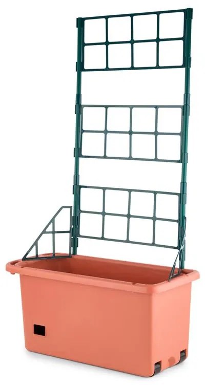 Power Planter, ghiveci 75x130x35 cm, 3 etaje, culoare cărămizie